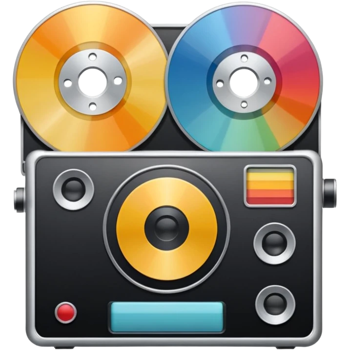 mac os icon physical film 60s recording colors emoji