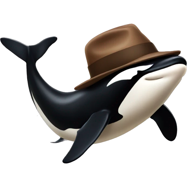 orca with brown hat emoji