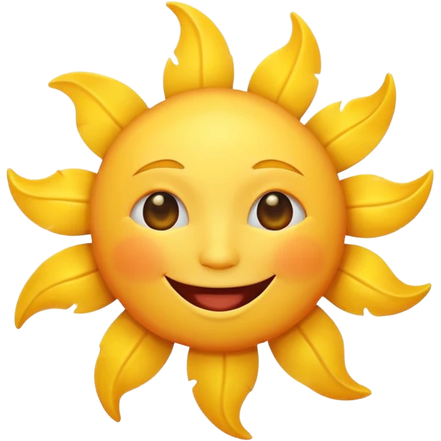 A happy sun emoji emoji
