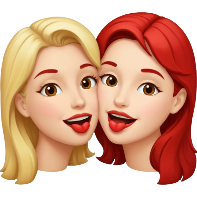 woman kissing another woman on the mouth emoji