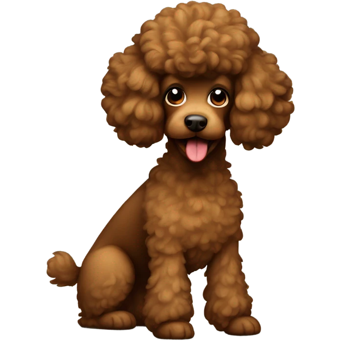 Brown poodle with a Mohawk  emoji