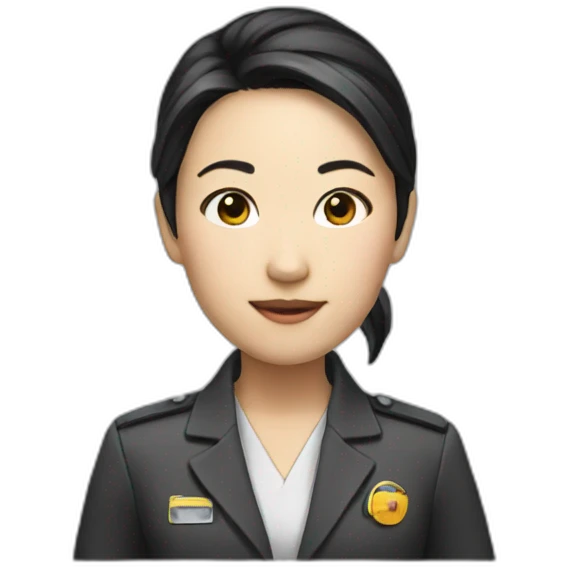 agent abby asian smart emoji