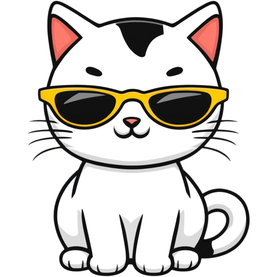 Cat with sunglasses emoji