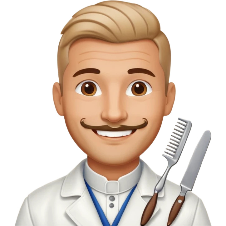 a happy croatian barber  emoji