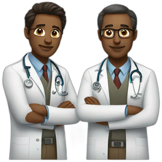 Two doctors in love emoji