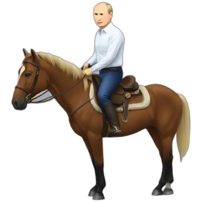 shirt less putin on horseback emoji
