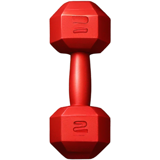 red dumbbell emoji
