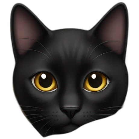 Black cat under blanket emoji