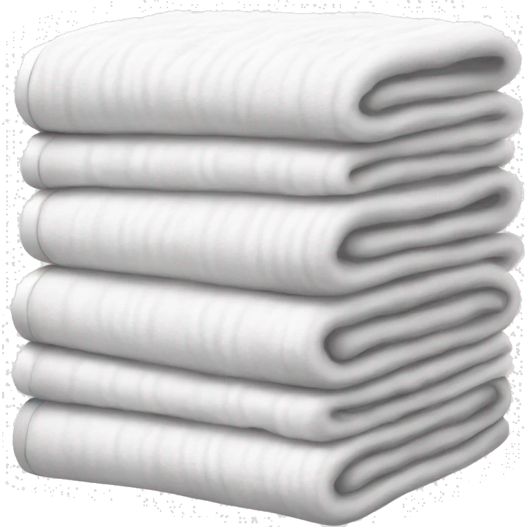 a neat stack of white furry blankets emoji