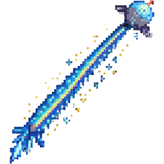 pixel art comet flying emoji