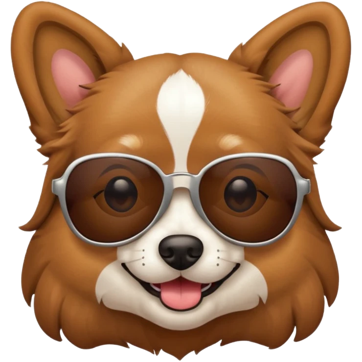 Dog wearing sunglasses emoji