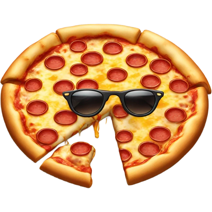 Pizza with sunglasses emoji