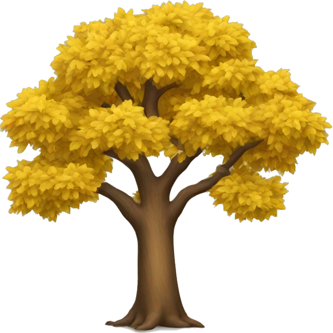 tree with yellow leaves emoji