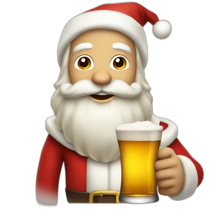Santa-Claus-drink-beer emoji