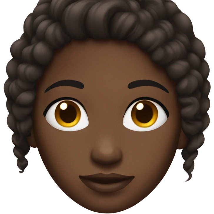 pretty black girl with dark brown hair emoji