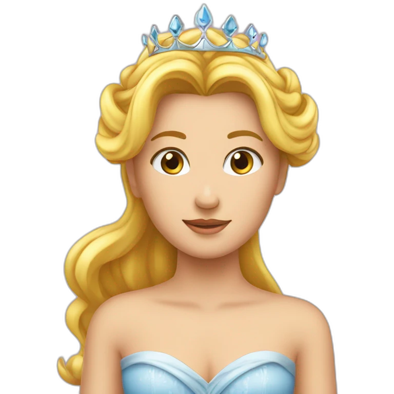 Un miroir avec un reflet de princesse  emoji