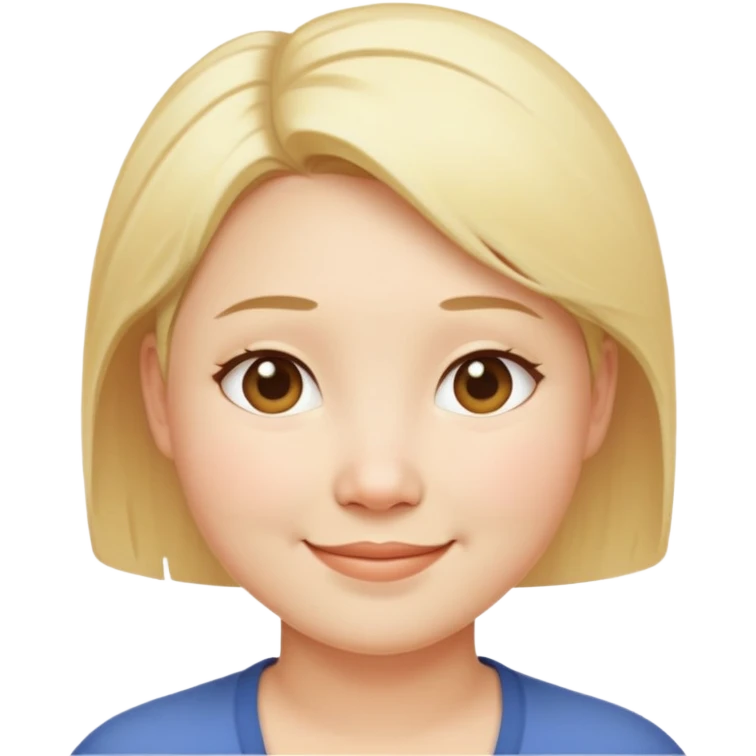 "- Nam
- 35 tuổi
- Da trắng
- Tóc vàng ngắn
- Cười mỉm, mặt mũm mĩm
" emoji
