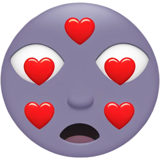 Emoji like the face with 3 hearts, but with red flags in the eye emoji