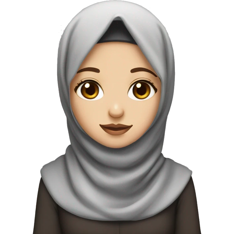 niqabi cute with brown eyes and fair skin emoji