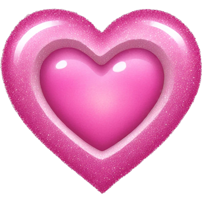 Pink sparkly heart emoji