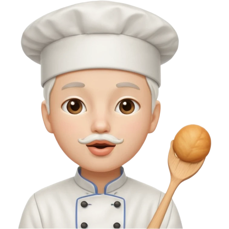 A chef making a kiss emoji