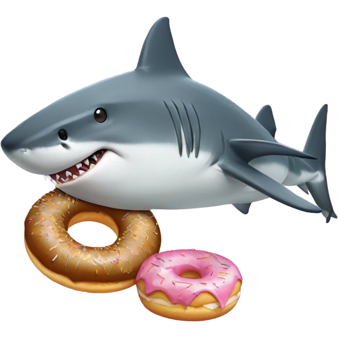 Shark with donut emoji