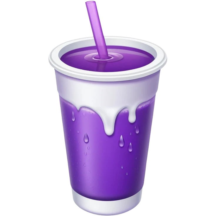  White styro with purple juice inside visible from the top only emoji