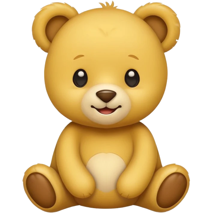 Cute flat-style teddy bear icon for infant daycare. like apple emoji teddy bear
 emoji