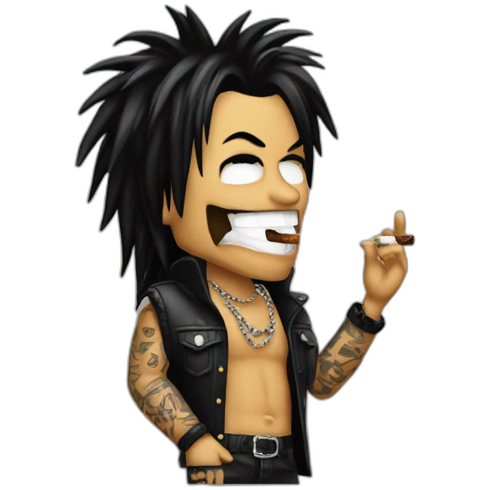 Nikki sixx smoking emoji
