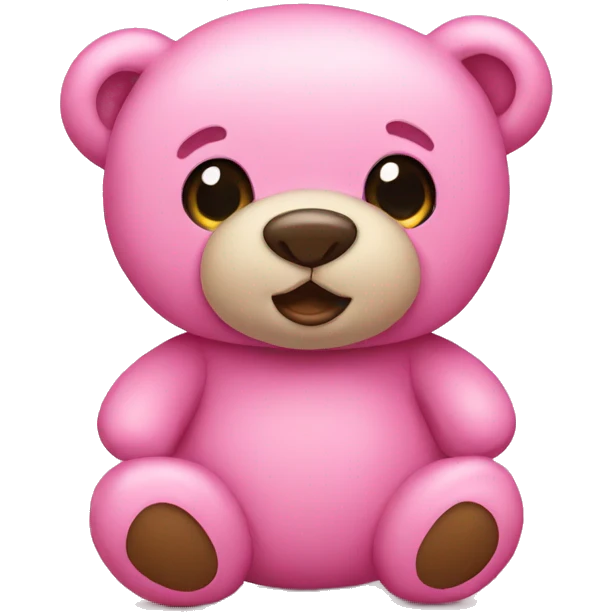 pink teddy bear emoji