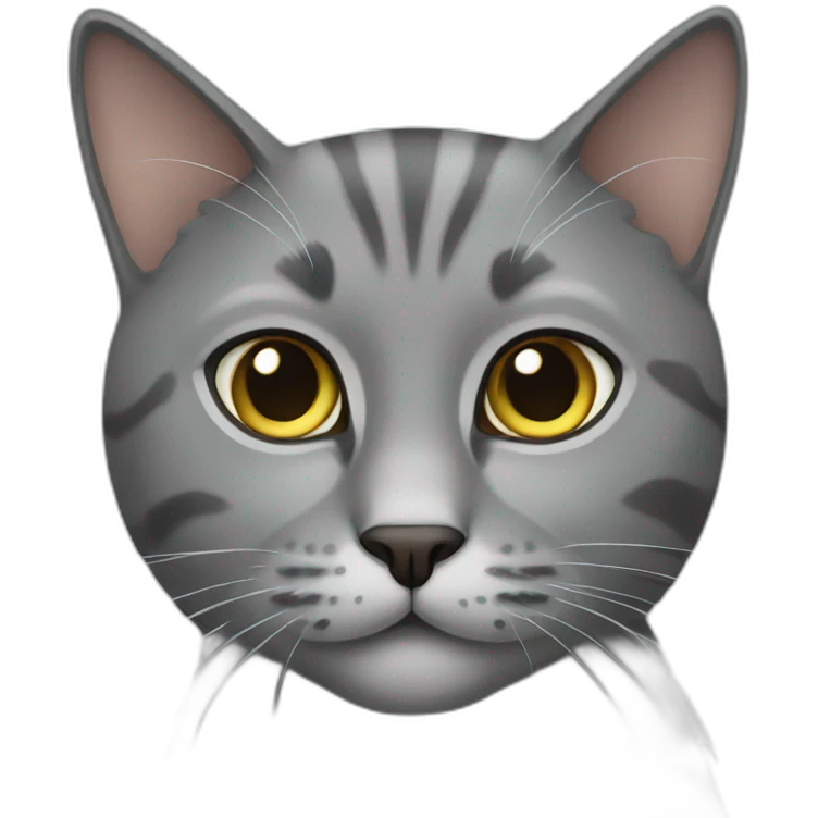 A grey cat emoji