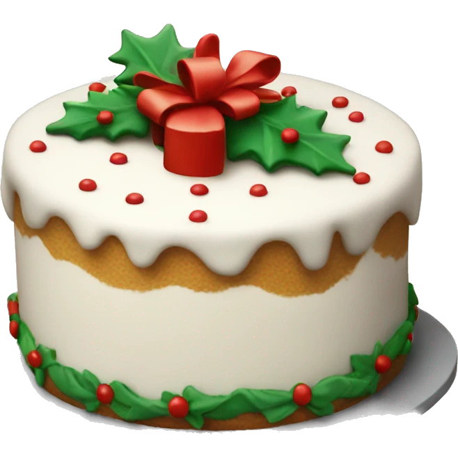 Christmas birthday cake emoji