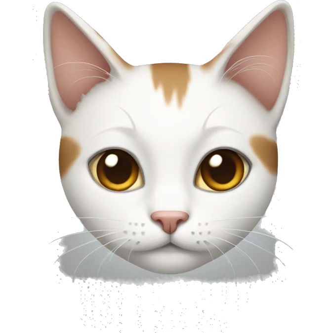 White brown cat emoji