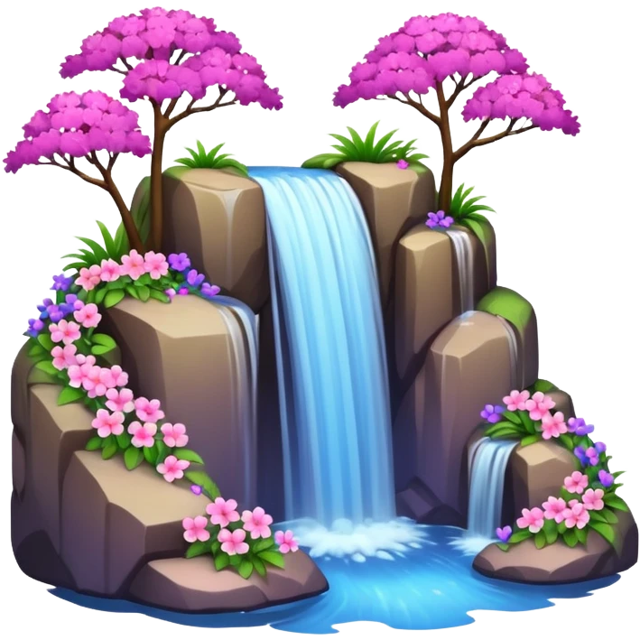 spring with flowers waterfall emoji