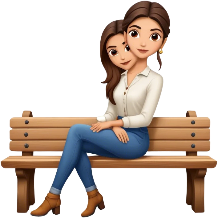 Deepika padukone seating on a bench emoji