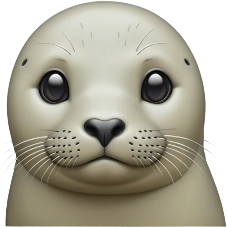 Cinematic Noble harbour seal Portrait Emoji, Poised and streamlined, with a sleek, smooth body of glossy, muted hues and expressive, dark eyes complemented by a rounded, agile head, Simplified yet sharp and sophisticated features, highly detailed, glowing with a soft, maritime luminescence, high shine, intelligent and graceful, stylized with an air of coastal authority, focused and alert, soft glowing outline, capturing the essence of a watchful marine guardian that appears ready to glide out of the screen with effortless authority! emoji