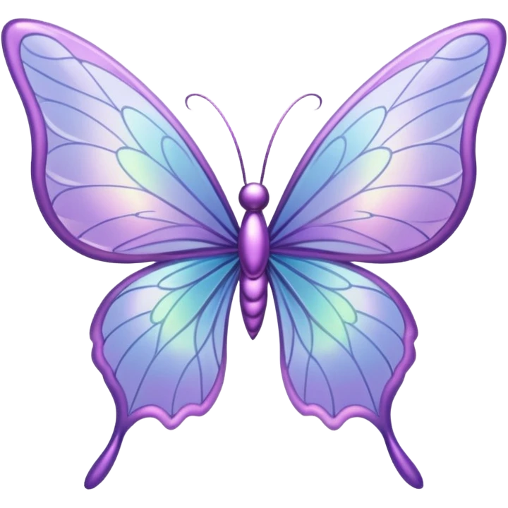 Lilac wings of a fairy emoji