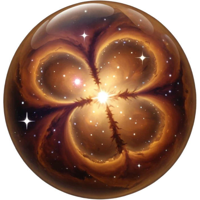 brown sparkling shiny bubble nebula emoji