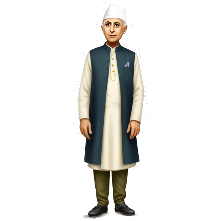 Pandit jawaharlal Nehru standing full body emoji