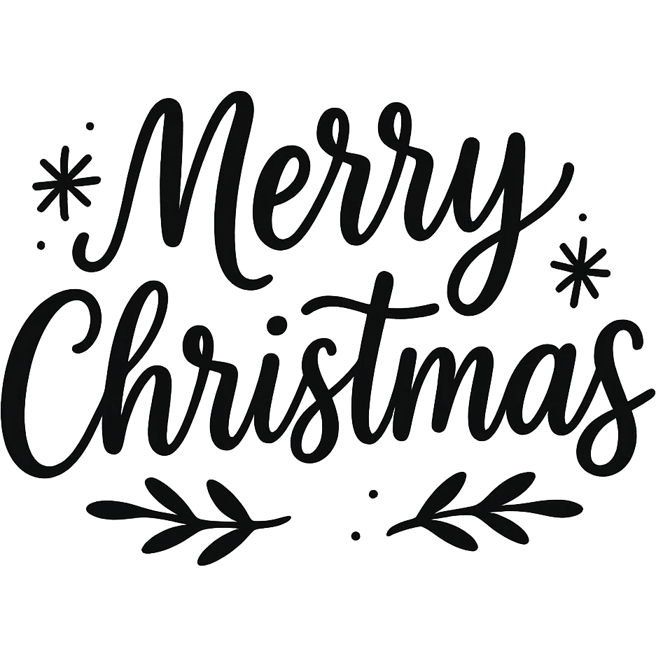 Merry christmas text, remove background emoji