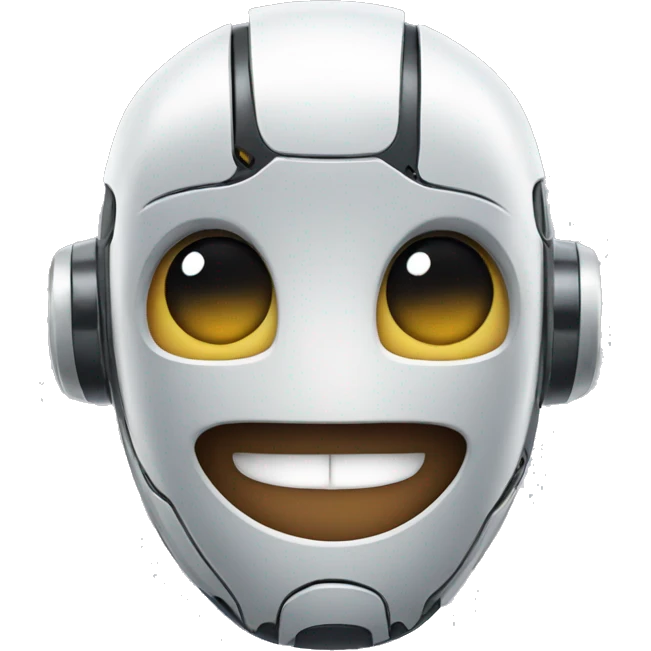 Robot with smile  emoji