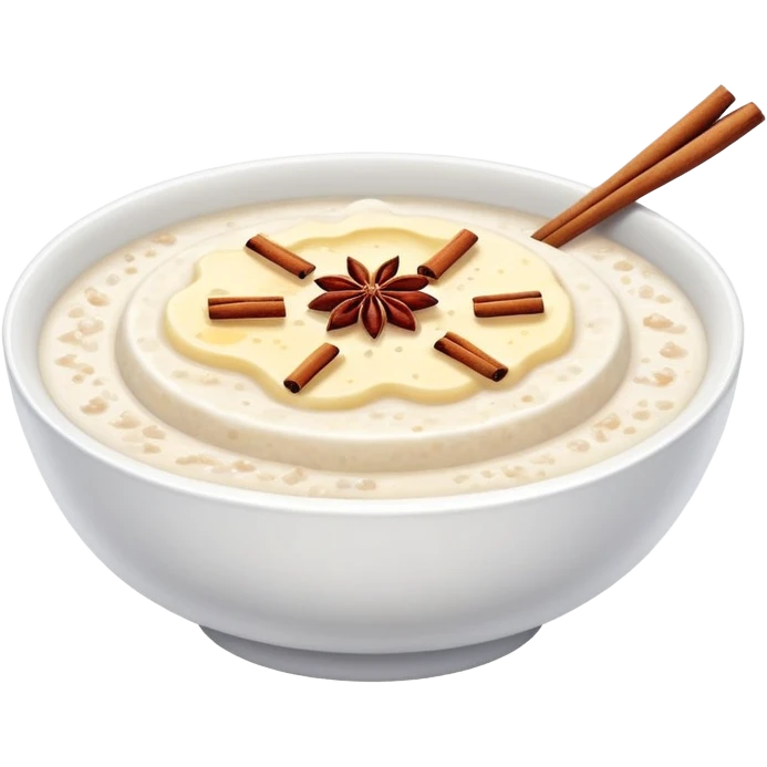 rice porridge with butter and cinnamon sugar emoji