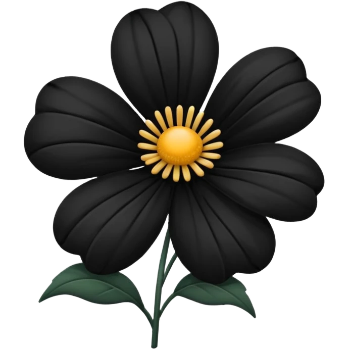 Flower black emoji