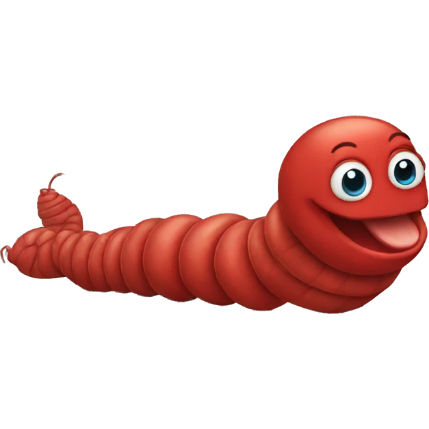 red worm emoji