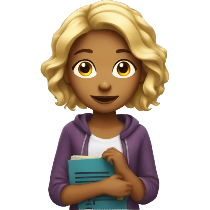 girl with musical interest emoji