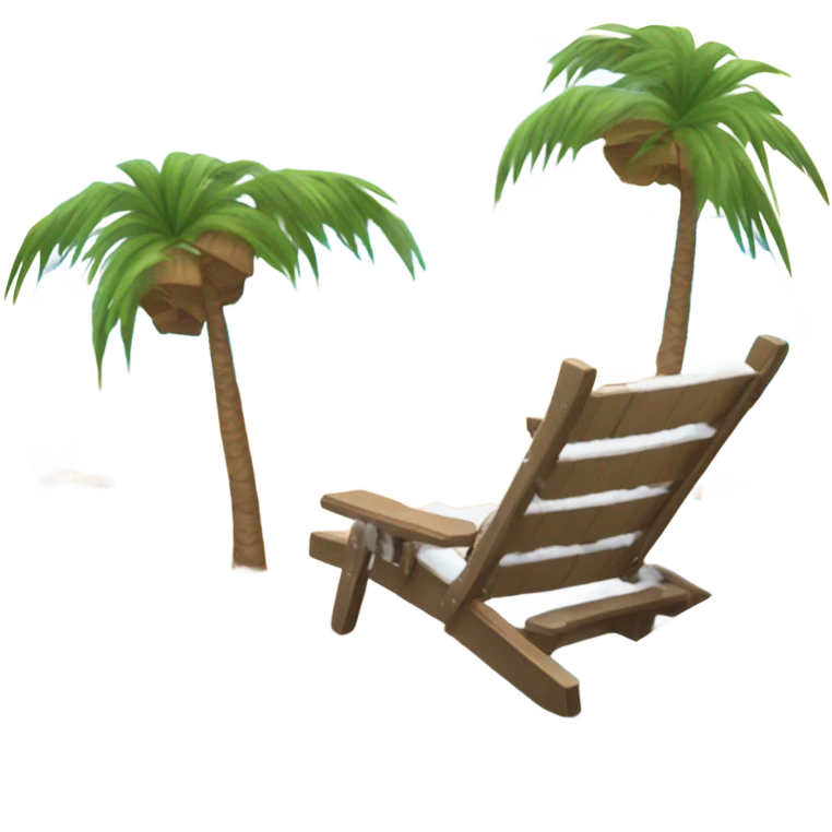 Beach with snow emoji