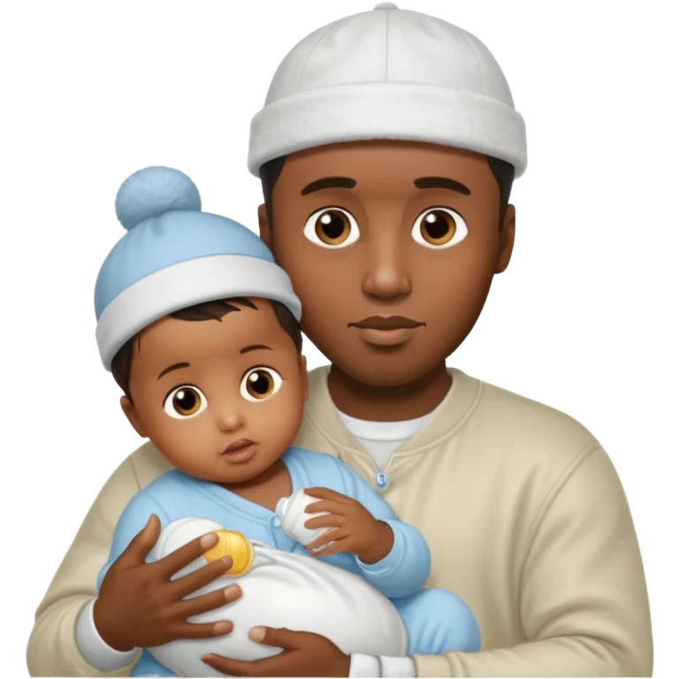 Sean “Diddy” Combs with baby oil and a very small infant emoji
