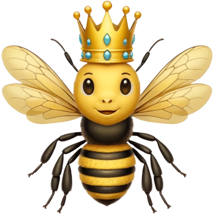 bee with crown emoji