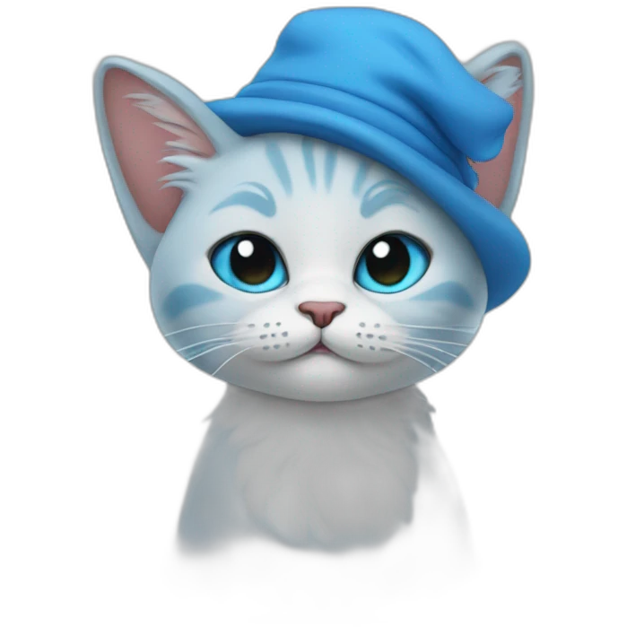 Blue smurfcat emoji