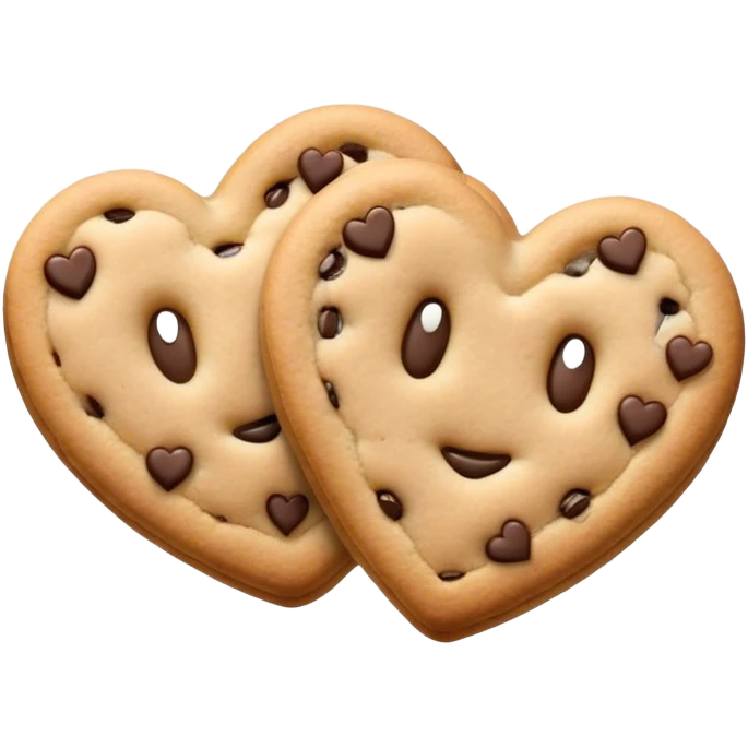 Cookie heart twins  emoji